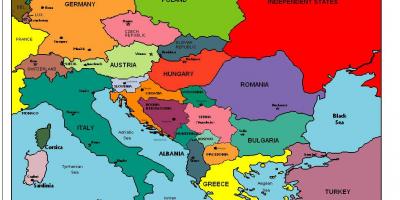 Na karti Europe Albanija