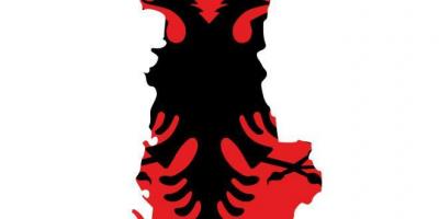 Karte Albanije zastava
