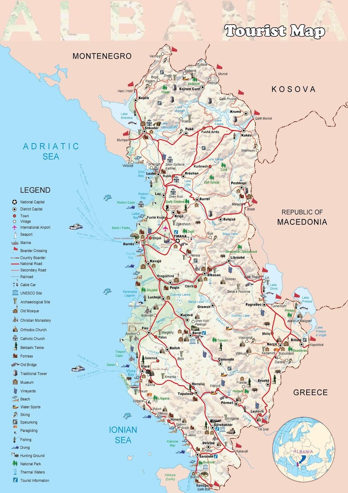дерми karti Albanije