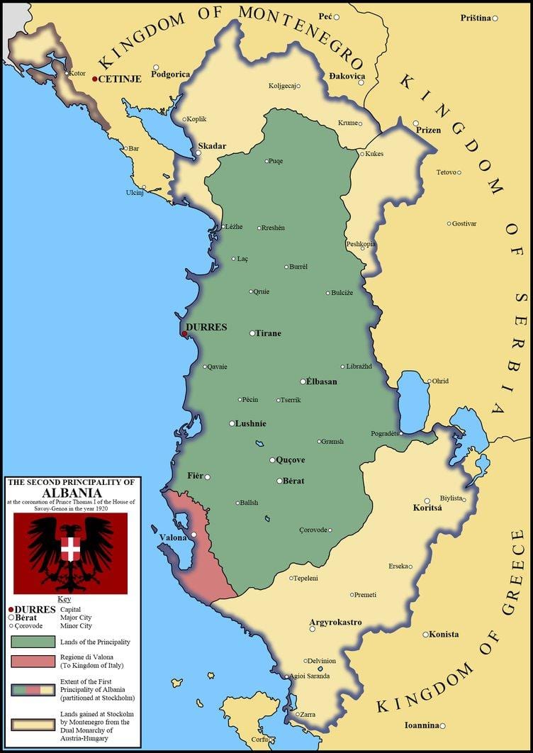 karta Albanija drač