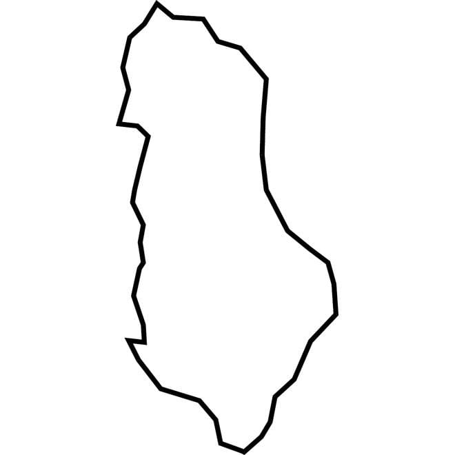 karta Albanije vektorska karta