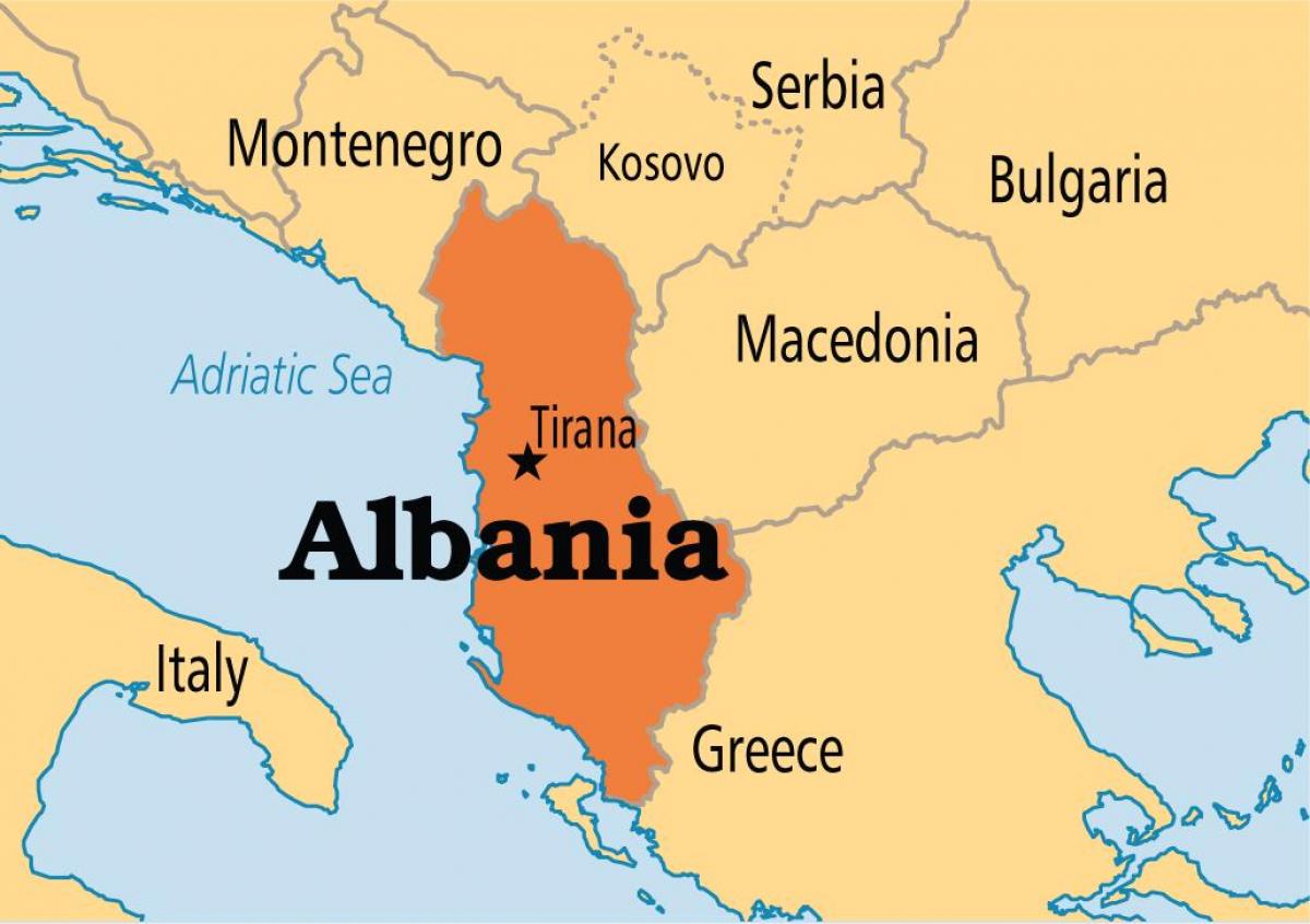 Albanija karta zemlje
