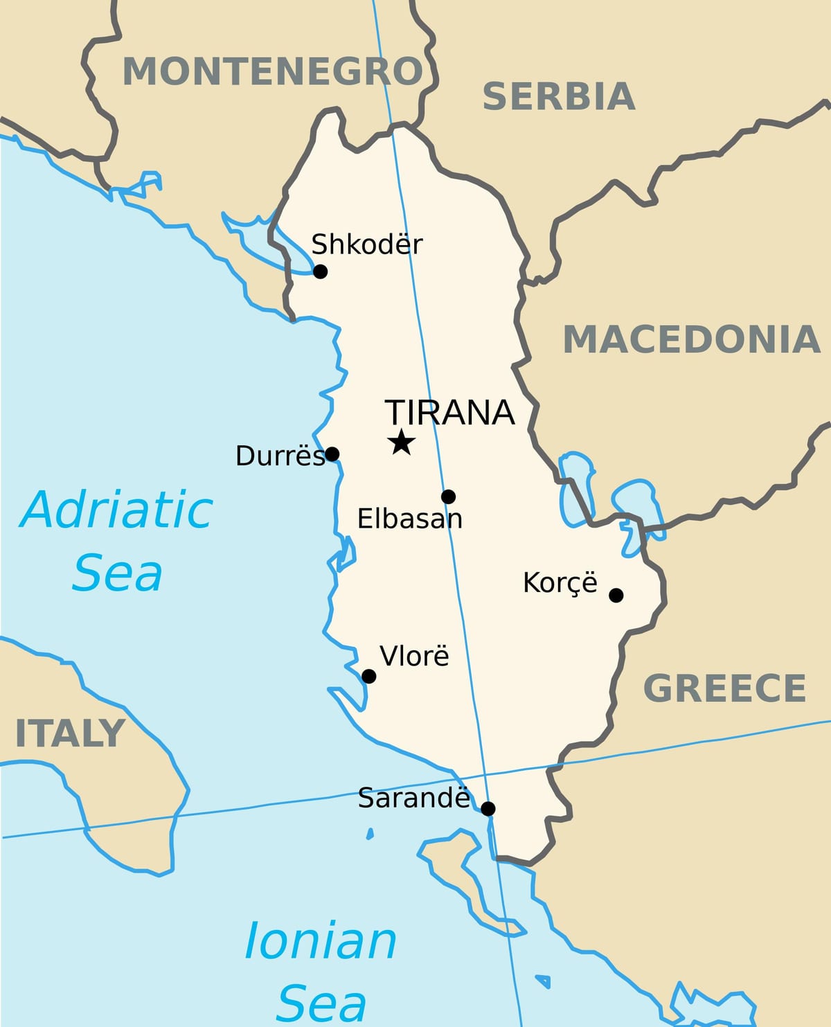 karta saranda Albanija